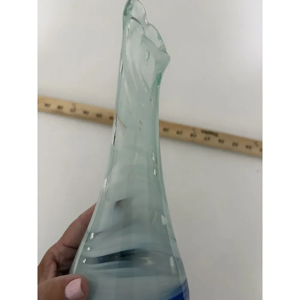 Blown Glass/ Art Glass Swung Vase.